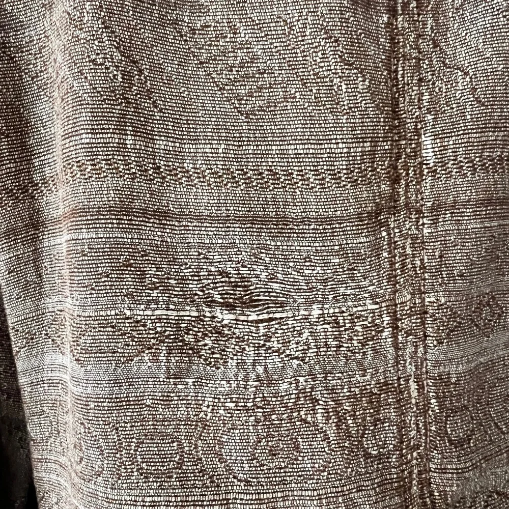 Free People Jacquard Tapestry Moto Blazer Jacket Brown/Cream Size 8 GUC